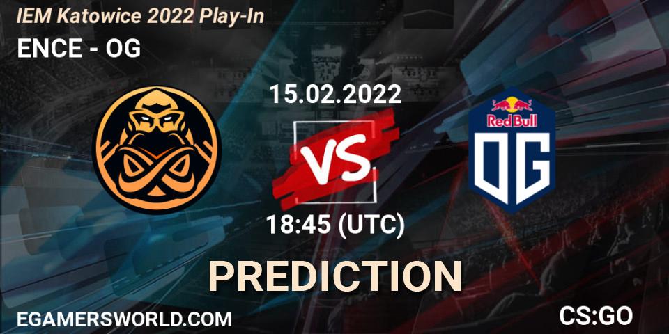 ENCE vs OG: Match Prediction. 15.02.22, CS2 (CS:GO), IEM Katowice 2022 Play-In