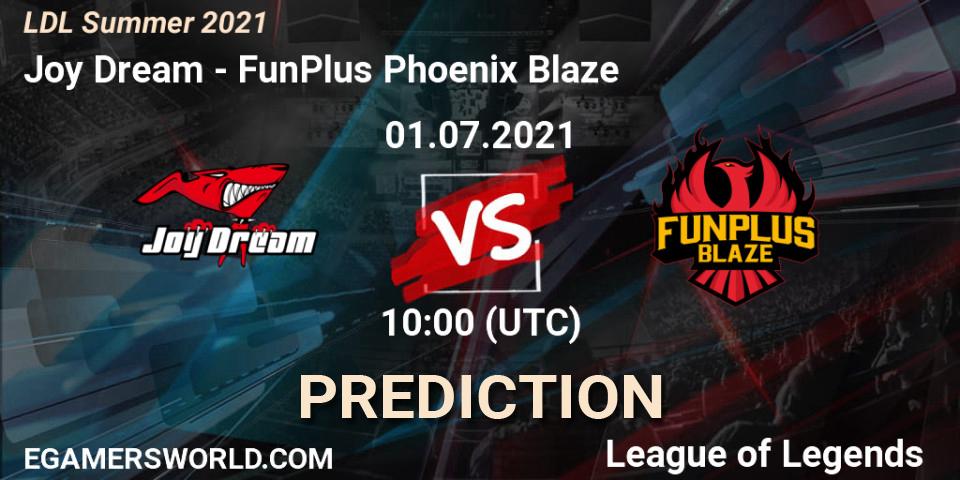 Joy Dream vs FunPlus Phoenix Blaze: Match Prediction. 01.07.21, LoL, LDL Summer 2021