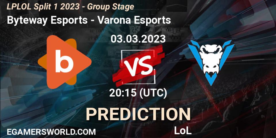 Byteway Esports vs Varona Esports: Match Prediction. 03.02.2023 at 20:15, LoL, LPLOL Split 1 2023 - Group Stage
