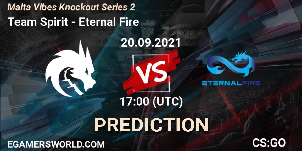 Team Spirit vs Eternal Fire: Match Prediction. 20.09.2021 at 17:40, Counter-Strike (CS2), Malta Vibes Knockout Series #2