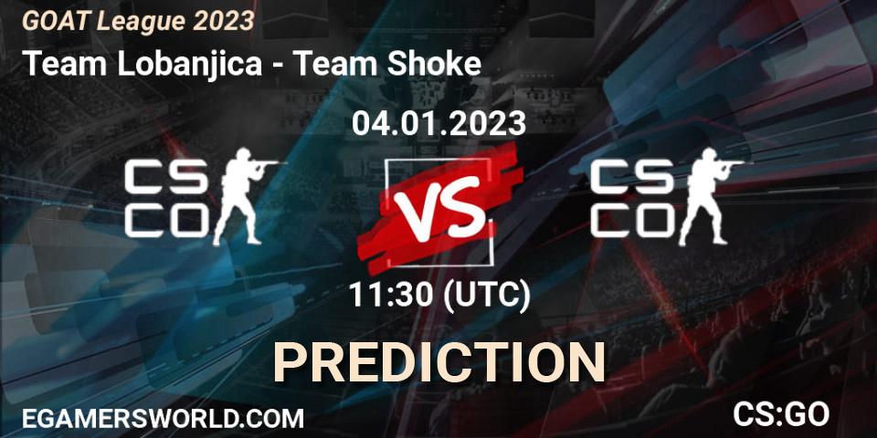 Team Lobanjica vs Team Shoke: Match Prediction. 04.01.2023 at 11:30, Counter-Strike (CS2), GOAT League 2023