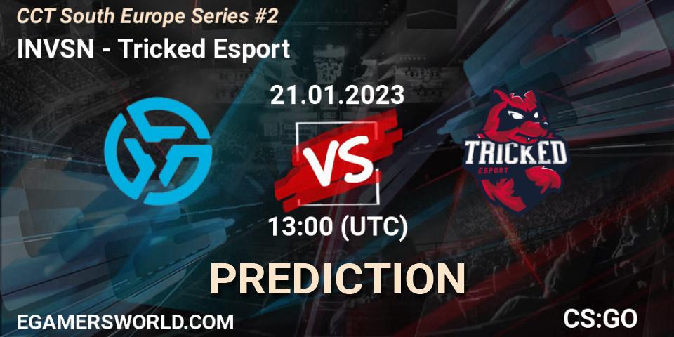 INVSN vs Tricked Esport: Match Prediction. 21.01.2023 at 13:15, Counter-Strike (CS2), CCT South Europe Series #2