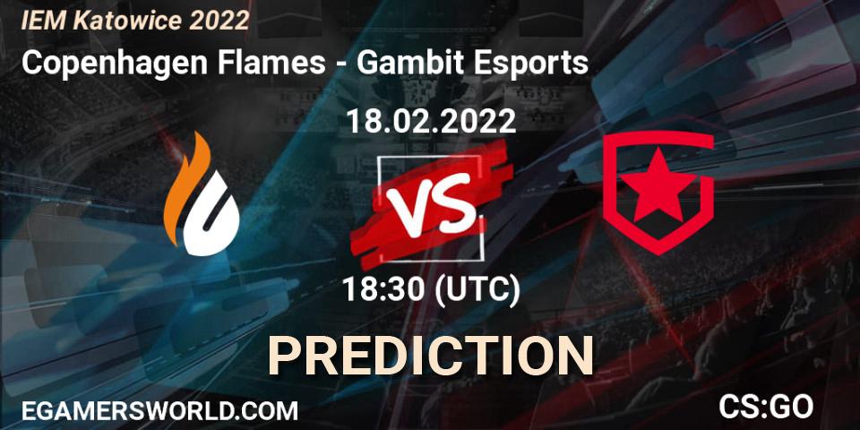 Copenhagen Flames vs Gambit Esports: Match Prediction. 18.02.22, CS2 (CS:GO), IEM Katowice 2022