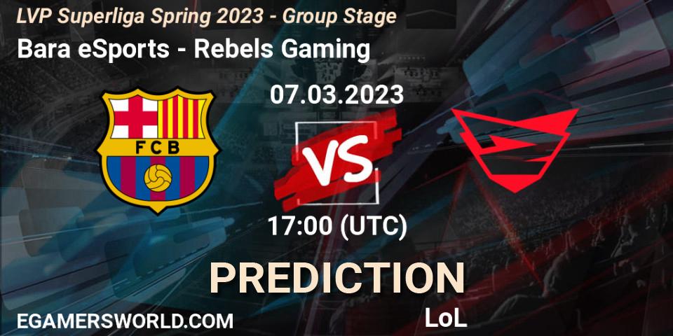 Barça eSports vs Rebels Gaming: Match Prediction. 07.03.23, LoL, LVP Superliga Spring 2023 - Group Stage