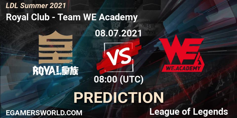 Royal Club vs Team WE Academy: Match Prediction. 08.07.2021 at 08:00, LoL, LDL Summer 2021