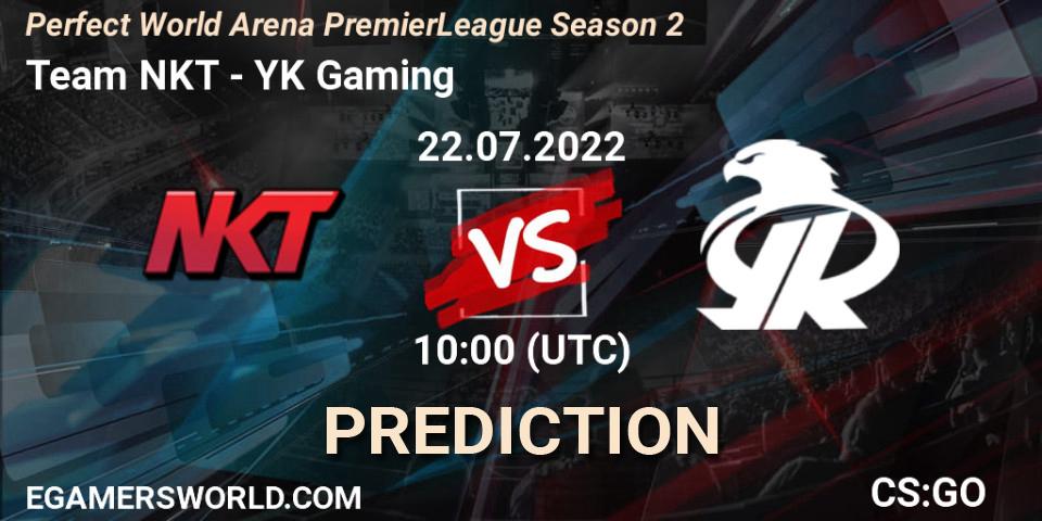 Team NKT vs YK Gaming: Match Prediction. 22.07.2022 at 10:10, Counter-Strike (CS2), Perfect World Arena Premier League Season 2
