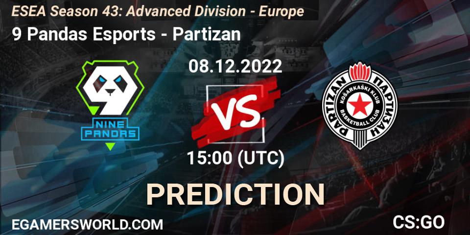 9 Pandas Esports vs Partizan: Match Prediction. 08.12.22, CS2 (CS:GO), ESEA Season 43: Advanced Division - Europe