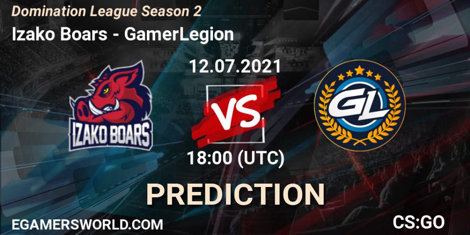 Izako Boars vs GamerLegion: Match Prediction. 12.07.21, CS2 (CS:GO), Domination League Season 2