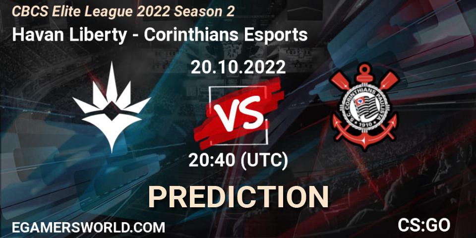 Havan Liberty vs Corinthians Esports: Match Prediction. 20.10.22, CS2 (CS:GO), CBCS Elite League 2022 Season 2