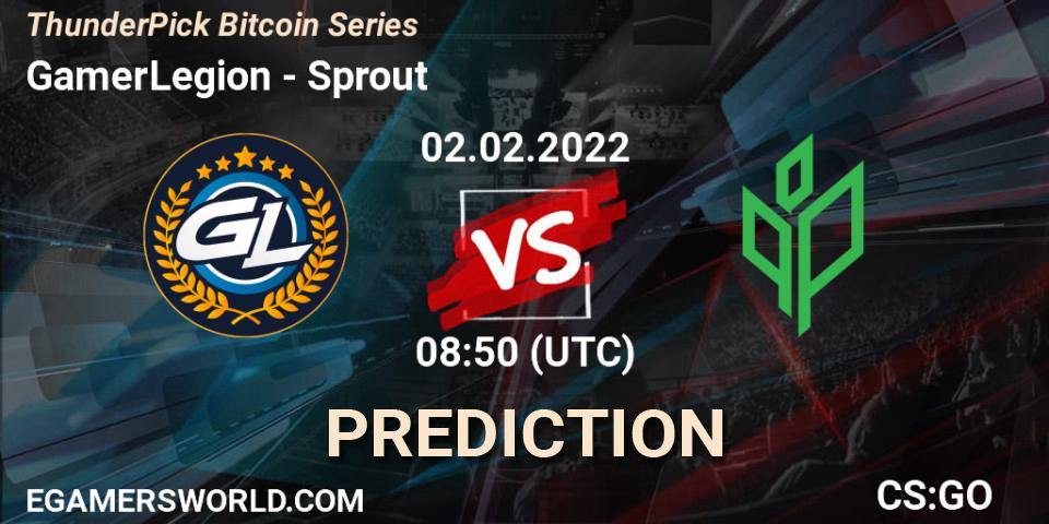 GamerLegion vs Sprout: Match Prediction. 02.02.2022 at 08:50, Counter-Strike (CS2), ThunderPick Bitcoin Series