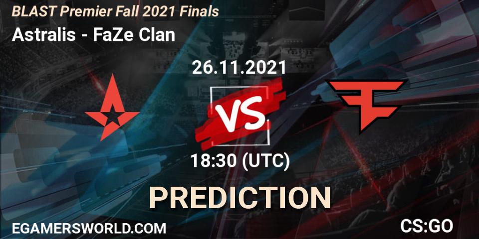 Astralis vs FaZe Clan: Match Prediction. 26.11.21, CS2 (CS:GO), BLAST Premier Fall 2021 Finals