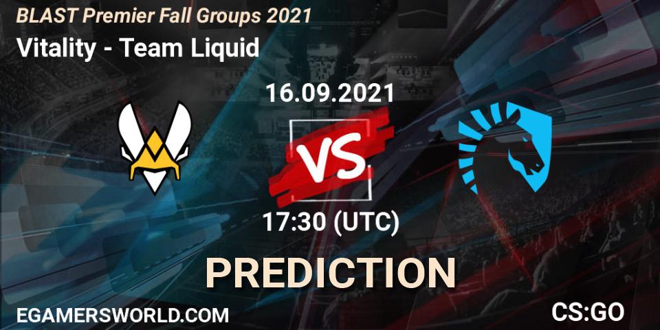 Vitality vs Team Liquid: Match Prediction. 16.09.21, CS2 (CS:GO), BLAST Premier Fall Groups 2021