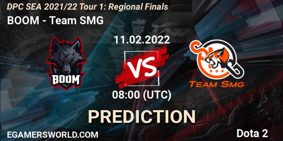 BOOM vs Team SMG: Match Prediction. 11.02.2022 at 07:23, Dota 2, DPC SEA 2021/22 Tour 1: Regional Finals