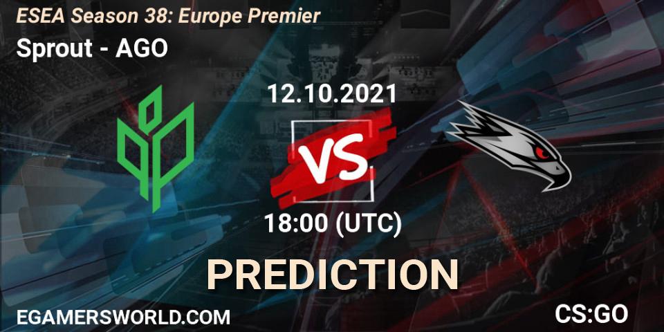 Sprout vs AGO: Match Prediction. 12.10.21, CS2 (CS:GO), ESEA Season 38: Europe Premier