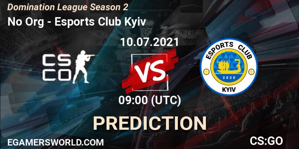 No Org vs Esports Club Kyiv: Match Prediction. 10.07.2021 at 09:00, Counter-Strike (CS2), Domination League Season 2