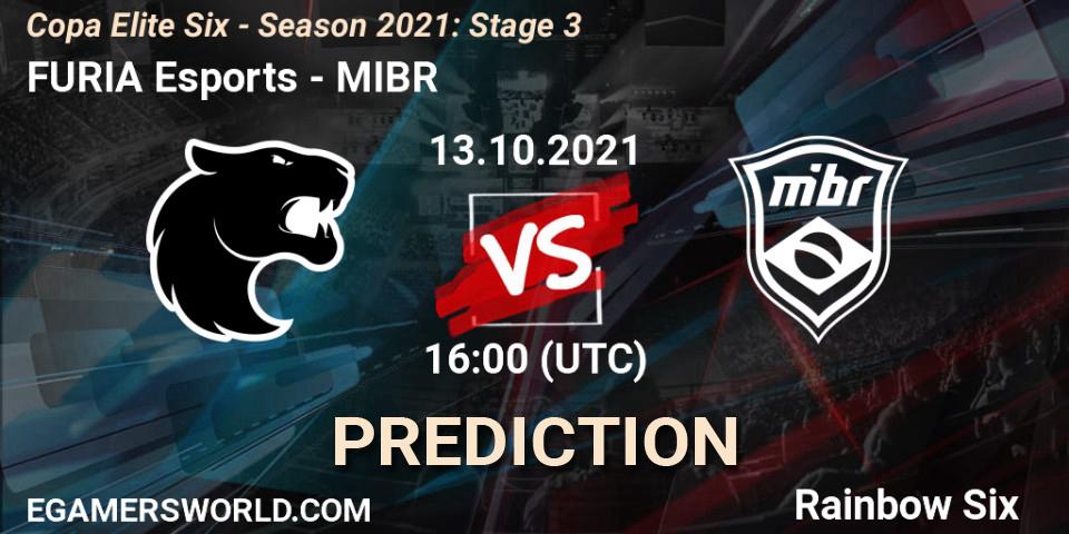 FURIA Esports vs MIBR: Match Prediction. 13.10.2021 at 16:00, Rainbow Six, Copa Elite Six - Season 2021: Stage 3