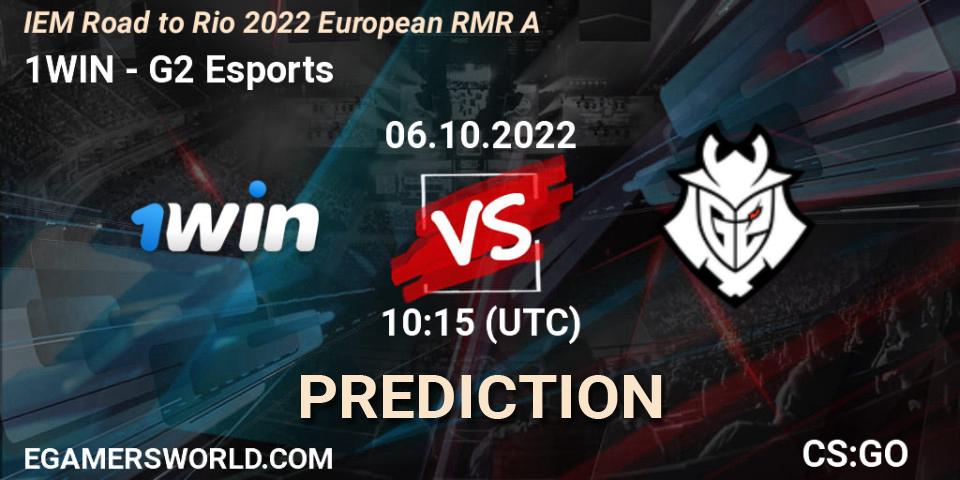 1WIN vs G2 Esports: Match Prediction. 06.10.22, CS2 (CS:GO), IEM Road to Rio 2022 European RMR A