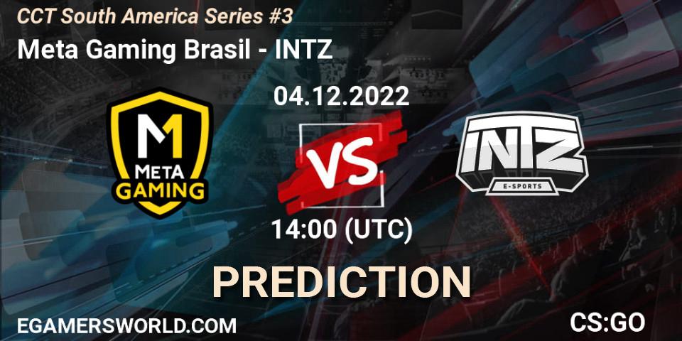 Meta Gaming Brasil vs INTZ: Match Prediction. 04.12.2022 at 14:00, Counter-Strike (CS2), CCT South America Series #3