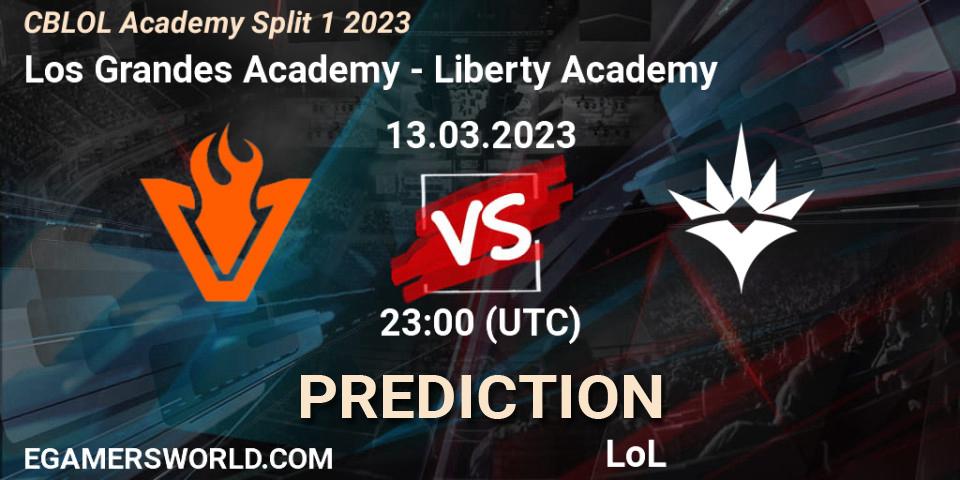 Los Grandes Academy vs Liberty Academy: Match Prediction. 13.03.2023 at 23:00, LoL, CBLOL Academy Split 1 2023