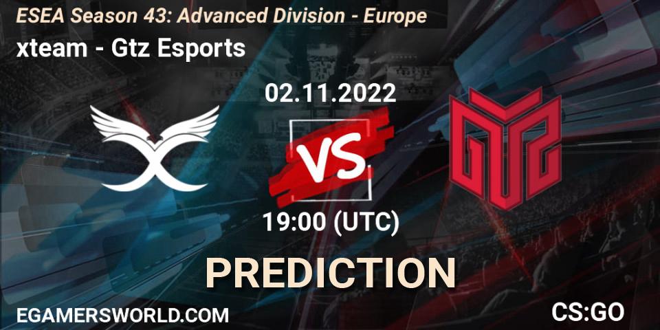xteam vs GTZ Bulls Esports: Match Prediction. 02.11.22, CS2 (CS:GO), ESEA Season 43: Advanced Division - Europe