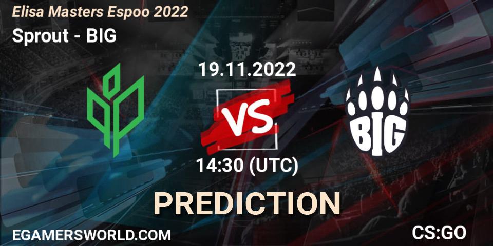 Sprout vs BIG: Match Prediction. 19.11.22, CS2 (CS:GO), Elisa Masters Espoo 2022