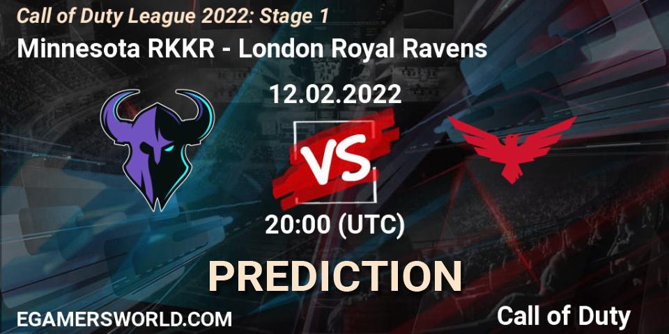 Minnesota RØKKR vs London Royal Ravens: Match Prediction. 12.02.22, Call of Duty, Call of Duty League 2022: Stage 1