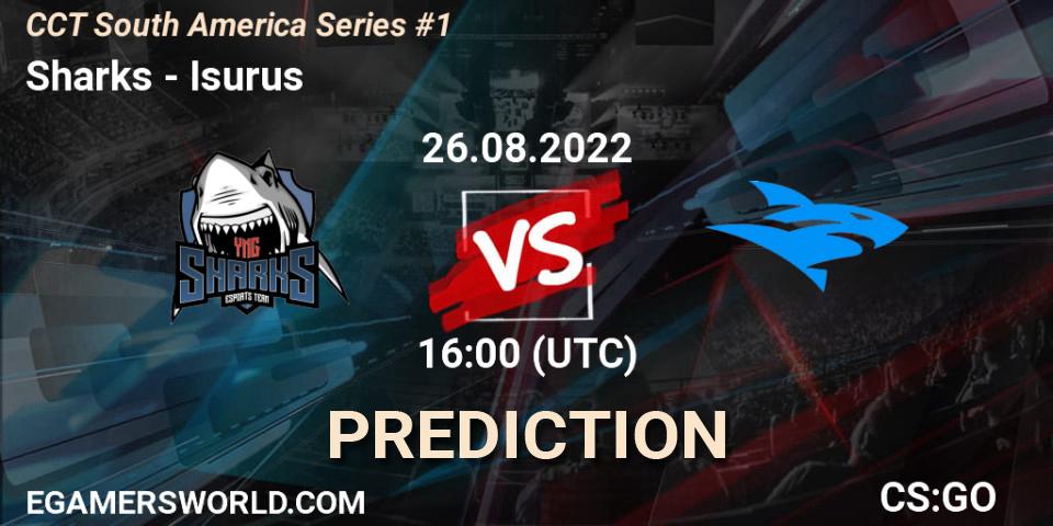 Sharks vs Isurus: Match Prediction. 26.08.2022 at 16:00, Counter-Strike (CS2), CCT South America Series #1