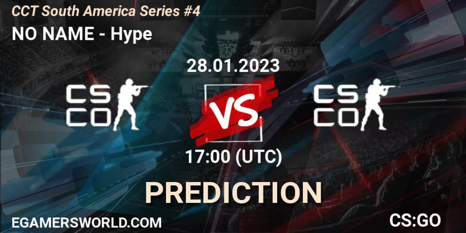 NO NAME vs Hype: Match Prediction. 28.01.23, CS2 (CS:GO), CCT South America Series #4
