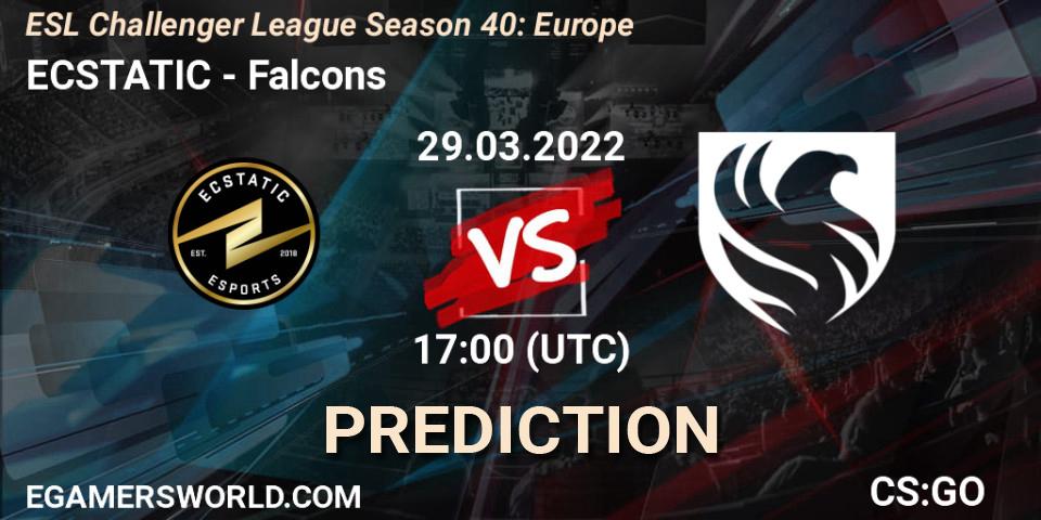 ECSTATIC vs Falcons: Match Prediction. 29.03.2022 at 17:00, Counter-Strike (CS2), ESL Challenger League Season 40: Europe