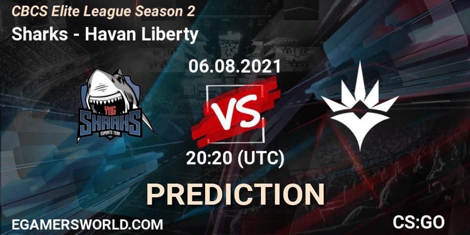 Sharks vs Havan Liberty: Match Prediction. 06.08.21, CS2 (CS:GO), CBCS Elite League Season 2