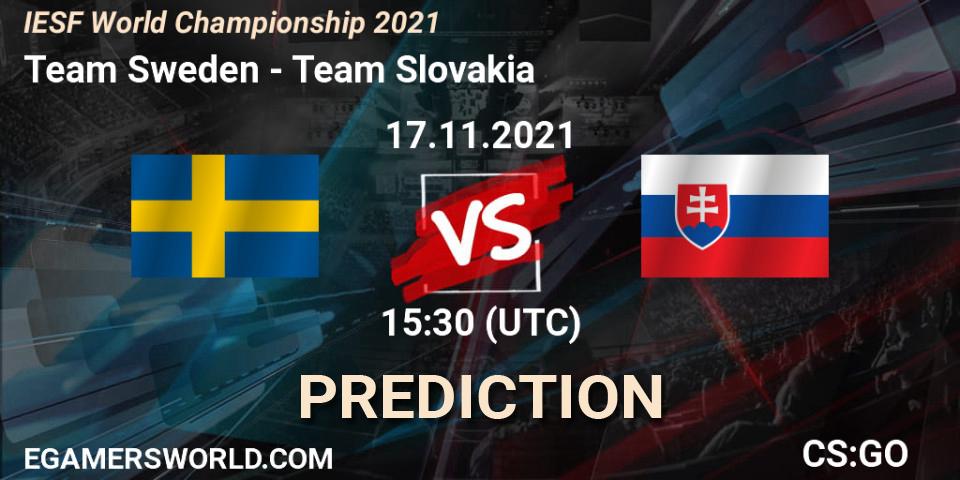Team Sweden vs Team Slovakia: Match Prediction. 17.11.21, CS2 (CS:GO), IESF World Championship 2021