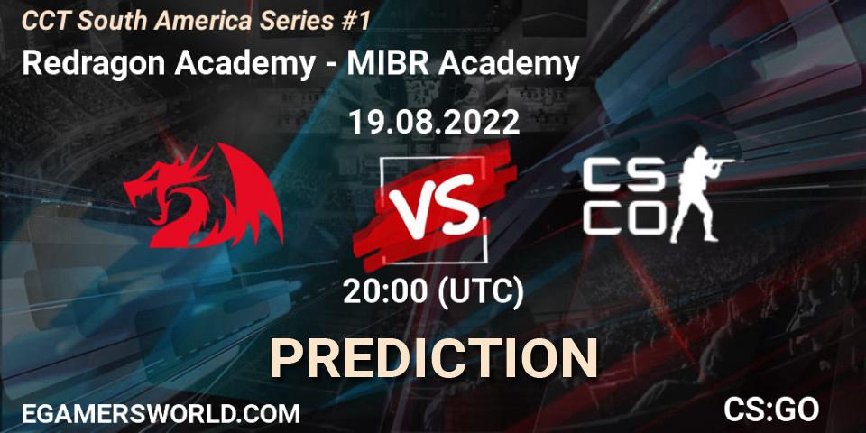 Redragon Academy vs MIBR Academy: Match Prediction. 19.08.2022 at 20:00, Counter-Strike (CS2), CCT South America Series #1