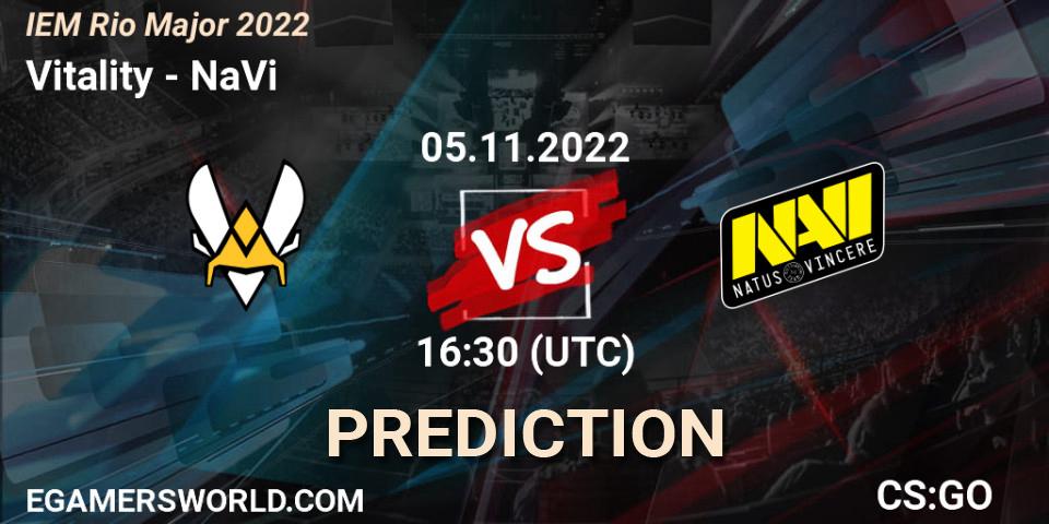 Vitality vs NaVi: Match Prediction. 05.11.2022 at 16:50, Counter-Strike (CS2), IEM Rio Major 2022