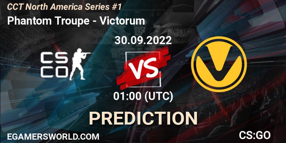 Phantom Troupe vs Victorum: Match Prediction. 30.09.2022 at 02:00, Counter-Strike (CS2), CCT North America Series #1