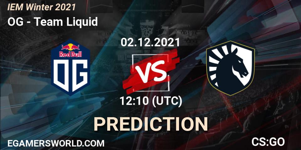 OG vs Team Liquid: Match Prediction. 02.12.2021 at 13:55, Counter-Strike (CS2), IEM Winter 2021