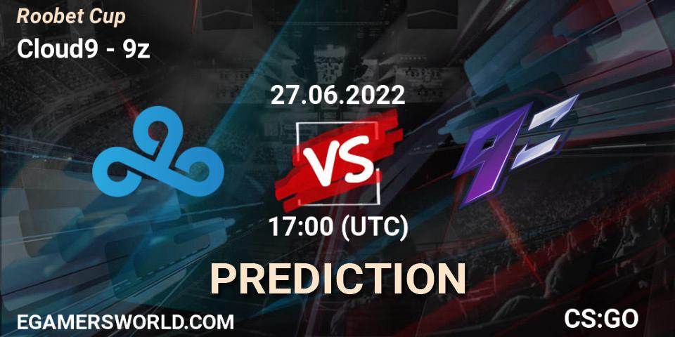 Cloud9 vs 9z: Match Prediction. 27.06.2022 at 17:05, Counter-Strike (CS2), Roobet Cup