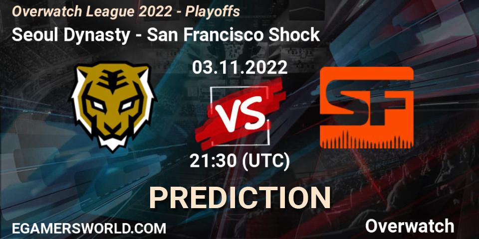 Seoul Dynasty vs San Francisco Shock: Match Prediction. 03.11.22, Overwatch, Overwatch League 2022 - Playoffs