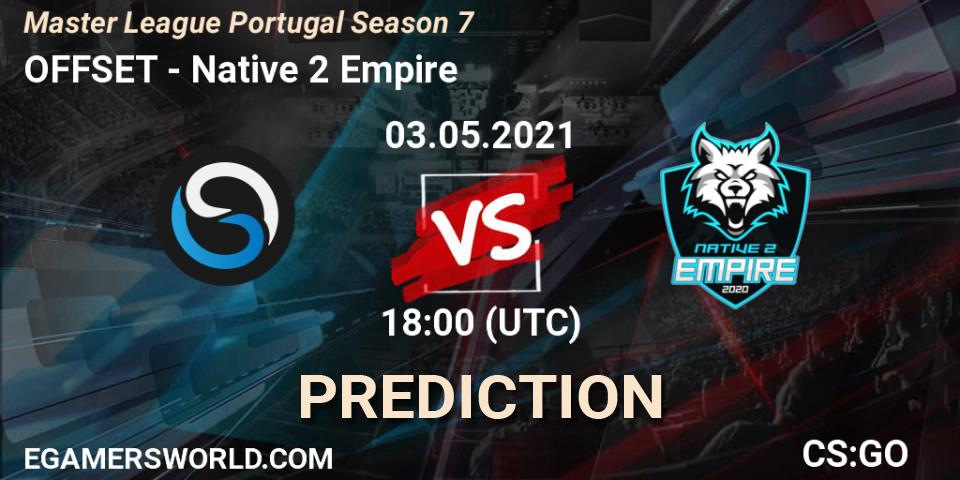 OFFSET vs Native 2 Empire: Match Prediction. 03.05.2021 at 18:00, Counter-Strike (CS2), Master League Portugal Season 7