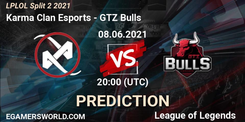 Karma Clan Esports vs GTZ Bulls: Match Prediction. 08.06.21, LoL, LPLOL Split 2 2021