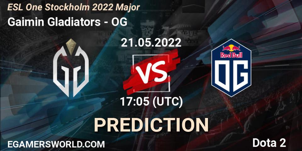 Gaimin Gladiators vs OG: Match Prediction. 21.05.2022 at 17:44, Dota 2, ESL One Stockholm 2022 Major