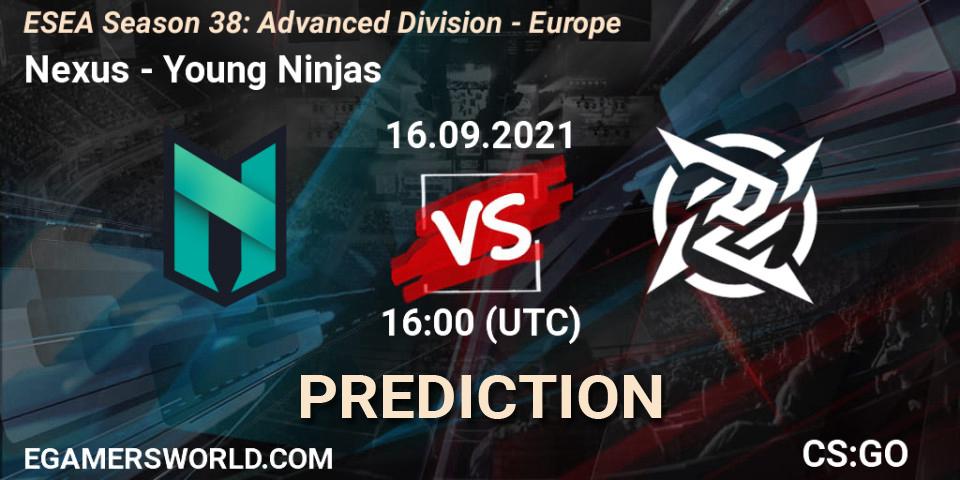 Nexus vs Young Ninjas: Match Prediction. 16.09.2021 at 16:00, Counter-Strike (CS2), ESEA Season 38: Advanced Division - Europe
