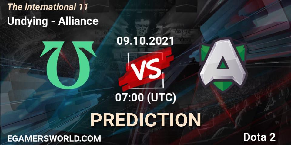 Undying vs Alliance: Match Prediction. 09.10.2021 at 07:03, Dota 2, The Internationa 2021