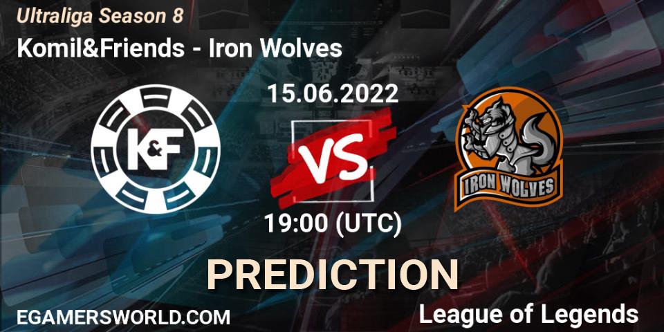 Komil&Friends vs Iron Wolves: Match Prediction. 15.06.2022 at 19:00, LoL, Ultraliga Season 8