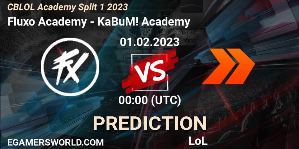 Fluxo Academy vs KaBuM! Academy: Match Prediction. 01.02.23, LoL, CBLOL Academy Split 1 2023