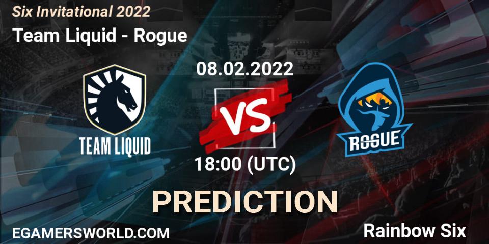Team Liquid vs Rogue: Match Prediction. 08.02.2022 at 18:00, Rainbow Six, Six Invitational 2022