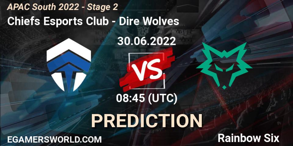 Chiefs Esports Club vs Dire Wolves: Match Prediction. 30.06.2022 at 08:45, Rainbow Six, APAC South 2022 - Stage 2