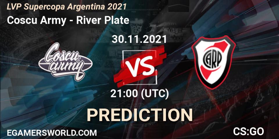 Coscu Army vs River Plate: Match Prediction. 30.11.2021 at 21:00, Counter-Strike (CS2), LVP Supercopa Argentina 2021
