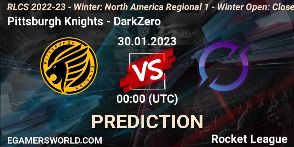 Pittsburgh Knights vs DarkZero: Match Prediction. 30.01.2023 at 00:00, Rocket League, RLCS 2022-23 - Winter: North America Regional 1 - Winter Open: Closed Qualifier