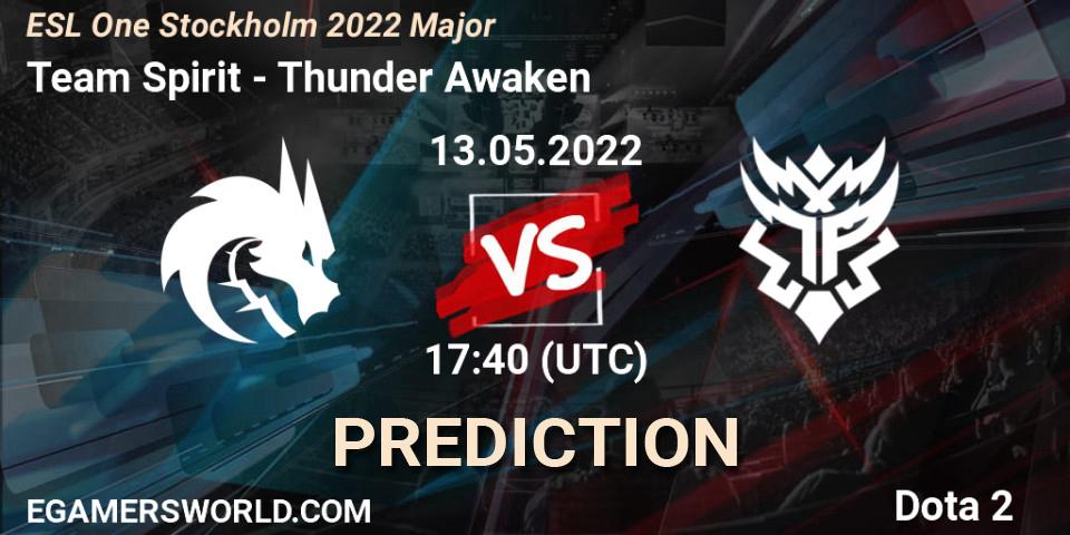 Team Spirit vs Thunder Awaken: Match Prediction. 13.05.2022 at 17:57, Dota 2, ESL One Stockholm 2022 Major