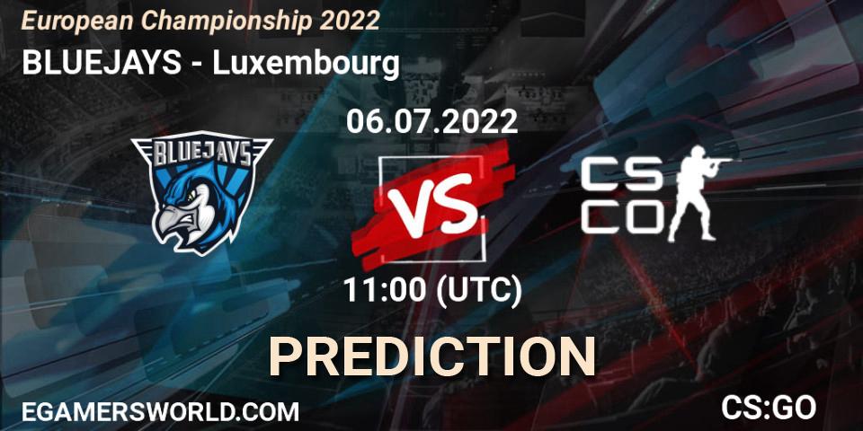 BLUEJAYS vs Luxembourg: Match Prediction. 06.07.22, CS2 (CS:GO), European Championship 2022
